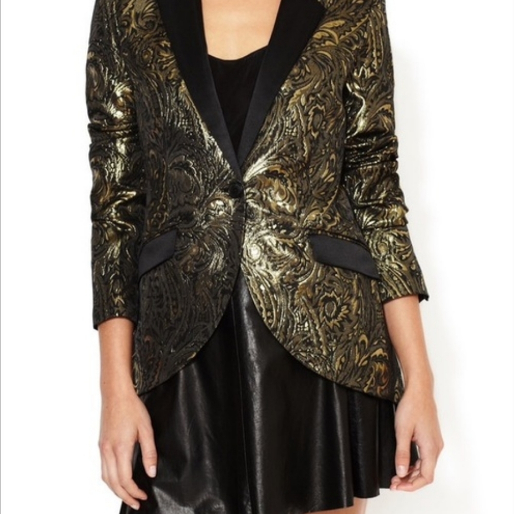 Pink Tartan Brocade Smoking Jacket